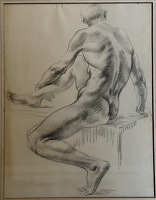 Male Nude, circa 1945-1950
