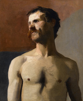 Male Nude - life study, circa 1885