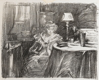 Alice Millbank at Ferby Lodge, 1908