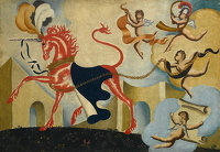 Unicorn with cherubs, circa 1930