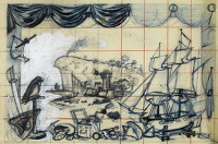Study for Murals for the canteen of...