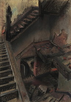 Stairwell of a derelict house