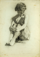 Study of seated nude  , 12 October 1926