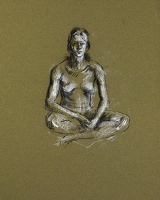 Seated female nude with legs crossed