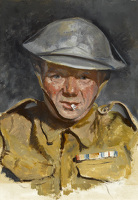 Soldier with WWI decorations