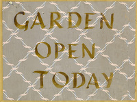 Garden Open Today, circa 1950