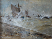  Harbour Scene, circa 1887,