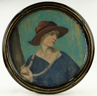  Portrait of Lady in Red Hat