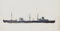  A Royal Fleet Auxiliary oil tanker...