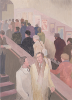  Underground commuters on an escalator