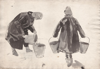 Study of two trainee Land Girls