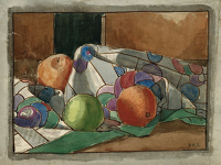 Still life with fruit and hand...