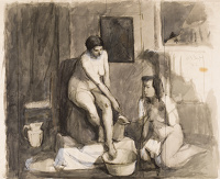 Two women bathing, '42
