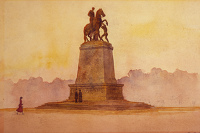 Figures in front of the Garibaldi...