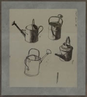 Studies for watering can, mid 1930's