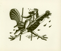 Tirzah on a cockerel, 1931