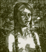 Portrait of a young girl, circa 1940