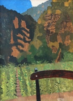 Italian  Landscape with chair - view...