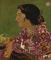 Profile portrait of a Navaho Indian