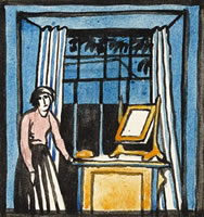 The Artist's Wife at her dressing table