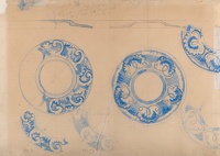 Sheet of plate designs, circa 1930