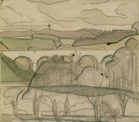 Landscape with viaduct, circa 1925