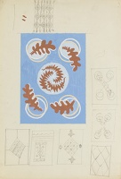 Study for a fabric design, circa 1940