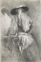 Lavinia in a large hat, circa 1915