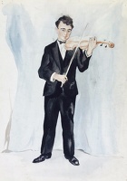 Young man playing the violin