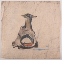 Abstract form with eye, circa 1955
