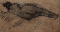 Reclining nude, rear view