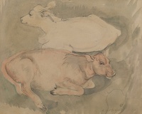 Two calves, 1930