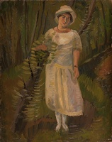 Woman in a glade, mid 1920's