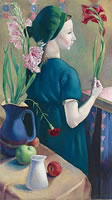The Girl with Flowers, 1920