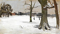 Snow scene, circa 1918