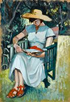 The Artist's wife reading, August 1953