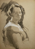 Portrait of Amy, seated