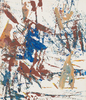 Abstract in brown and blue, c. 1955