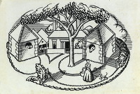 Vignette with model houses