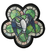 Stained glass window design with...