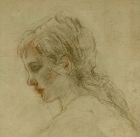 Young Girl, profile study, circa 1900