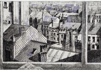 Roof top view, Paris. circa 1938