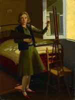 The Artist Painting in her Studio...