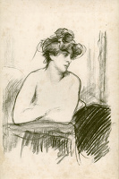 Seated Nude with her arms crossed