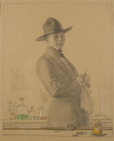 Self Portrait in Roman Hat, circa 1925