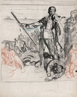 Study for Landing Men from a Naval...