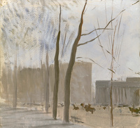 Study of Apsley gate from Hyde Park...