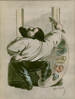 Caricature de Gustave COURBET à la...