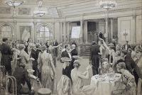 Upper class diners at The Savoy on...