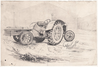 Study of tractor at Sparsholt Farm...